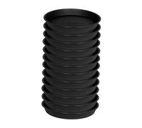 Fenteer 12 Pièces 11,81 Pouces Soucoupes pour Pots de Fleurs Adaptées à L'intérieur et à L'extérieur, Noir
