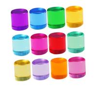 Fenteer 12 Pièces Blocs de Construction Jeu D'Assemblage Jouet Interactif Blocs Acryliques avec Design Transparent Adapté pour Enfants de 3 4 5 A, Diamètre 2.5 Cm