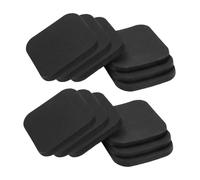 Fenteer 12 Pièces Tapis Tapis de Tapis de Course Tapis Antivibration Surface Antidérapante Coussin Caoutchouc Adapté à Salle de Sport, Noir