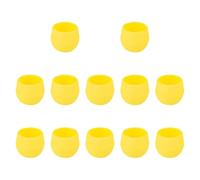 Fenteer 12 Pots à Fleurs en PP Résistant pour Plantes D'Intérieur et D'Extérieur Design Simple avec Bonne Drainage Adaptés pour Balcon Jardin Bureau et Décor, Jaune