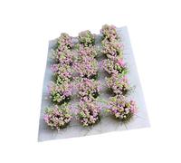 Fenteer 15 Pièces de Grappes de Fleurs Miniatures Touffes de Gazon Artificielles pour Aménagement de Maquette et Décor de Diorama Approprié pour Scène de Tra, Rose