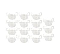 Fenteer 15 Pièces sous-Plat Plante Rond Plateau Pot Fleur Résistant PP avec Crochet pour Collecte d'eau et Protection Sol Adapté à Balcon Jardin Intérieur, 12 Pouces