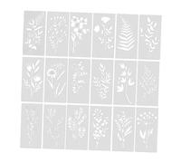 Fenteer 18 pochoirs de Peinture de Fleurs et de Feuilles, Motifs Creux