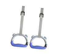Fenteer 2 Pièces Anneaux de Gymnastique Enfant Anneaux pour Exercices Physiques Réglable Sangles en Nylon Antidérapantes Boucles Métalliques Convie, Gris Bleu 1m