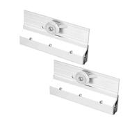 Fenteer 2 Pièces Assemblage Support Rouleau Porte Douche sans Cadre Composant Mécanisme Aluminium Pièce Remplacement Adapté Aux Salles de Bain Panneau Verre S, 2 Pièces