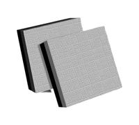 Fenteer 2 Pièces Barbell Coussin Pad Crash Drop Pads Poids Haltérophilie Tapis D'Amortissement Silencieux Antichoc Matériau EVA Adapté pour Entraînement Maiso, Noir Gris 50x50x4cm