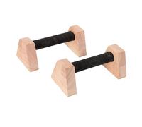 Fenteer 2 Pièces Barres de Pompes Poignées D'Entraînement Supports en Bois Barres de Gymnastique Blocs pour L'Équilibre Robuste et Stable Adapté pour Le Renf, 20cm