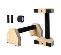 Fenteer 2 Pièces Barres Push Up Bois Poignées Parallèles Prise Ergonomique Antidérapant Compact Résistant Adapté pour Femmes Hommes Exercices Intérieur, 20cm