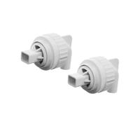 Fenteer 2 Pièces Buse à Bec de Canard pour Aquarium Sortie d'eau Raccord de Pompe Connecteur de Tuyau Rotatif en Matériau PP Adapté pour Les Bacs à Poissons, Blanc