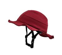 Fenteer 2 Pièces Casque Vélo Casquette Chapeau Surf Protection Soleil Respirant Anti-Chocs Réglable Polyvalent Convient Au Cyclisme Travail Activités U, Red L