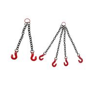 Fenteer 2 Pièces Chaîne de Levage pour Voiture Jouet Métal Chaîne Décorative Accessoires de Voiture RC Installation Simple Convient pour Bricolage Modèle et A, 2 Hameçons et 4 Hameçons