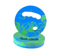 Fenteer 2 Pièces Disques d'exercice Aquatique Disques de Flottaison Piscine Planche de Nage Compacte en EVA Support Main Flotteurs Adaptés Adultes Enfants Dé, Bleu Vert