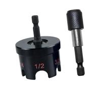 Fenteer 2 Pièces Embout Douille Perceuse Outil Extracteur Écrou Adaptateur Clé Boulon Tige Hexagonale Léger En Alliage D'Aluminium Convient pour Mécanique Bri, Tournevis à douille noir