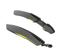 Fenteer 2 Pièces Garde-Boue de Vélo Ailes de Protection Avant et Arrière Bavettes Portables en Matériau PP Robuste Adapté pour Le Cyclisme sur Vélos de Monta, Noir Jaune