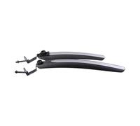Fenteer 2 Pièces Garde-Boue de Vélo Ensemble de Bavettes Avant et Arrière Accessoires pour VTT en Matériau PP Léger avec Réflecteurs Intégrés Adapté pour Le, Noir