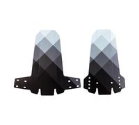 Fenteer 2 Pièces Garde-Boue de Vélo Pare-Boue pour Vélo de Montagne Kit de Protection Avant et Arrière avec Installation Simple et Ajustable Approprié pour Le, Gris Blanc