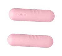 Fenteer 2 Pièces Haltère Barres Poids Dumbbell Barre d'exercice Main Revêtement Silicone Fonte Antidérapant Adapté à Musculation Enfants Adultes Gym Maison Pi, Rose