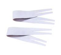 Fenteer 2 Pièces Lanières pour Cymbales Poignées Sangles de Remplacement Bande Poignet Percussion En PU Simili Cuir Soutien Stable Adaptées Aux Musiciens sur, Gris Blanc