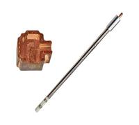 Fenteer 2 Pièces Pointe de Soudure pour Manette Kit de Réparation Professionnel Outil de Remplacement avec Noyau Chauffant T12 En Cuivre Adapté pour La Maint, 16mm