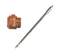 Fenteer 2 Pièces Pointe de Soudure pour Manette Kit de Réparation Professionnel Outil de Remplacement avec Noyau Chauffant T12 En Cuivre Adapté pour La Maint, 13mm