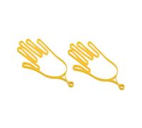 Fenteer 2 Pièces Porte-Gants de Golf Étireur et Cadre de Support Séchoir de Maintenance Robuste pour Conserver La Forme Originale Adapté Aux Gants Gauches et, Jaune