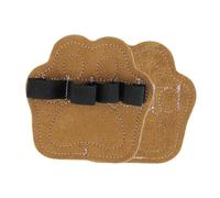 Fenteer 2 Pièces Protège-Paumes Gants d'exercice Poignées de Musculation Protège-Mains Maniques avec Anneaux Élastiques pour Port Facile Adapté pour Tractions, Brun