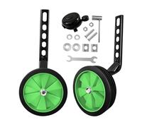 Fenteer 2 Pièces roulettes de Vélo Stabilisateurs Réglables Roues Auxiliaires Équipement de Cyclisme en Acier Solide Approprié pour L'Apprentissage Sécurisé D, Vert