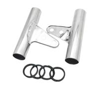 Fenteer 2 Pièces Support de Phare Fixation de Lampe Frontale Monture de Feu Avant Pièce de Rechange en Acier Inoxydable Conçu pour La Réparation de M, Argent 40 Mm