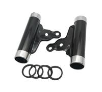 Fenteer 2 Pièces Support de Phare Fixation de Lampe Frontale Monture de Feu Avant Pièce de Rechange en Acier Inoxydable Conçu pour La Réparation de M, Noir 46 Mm