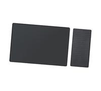 Fenteer 2 Pièces Tapis à Café En Silicone Tapis pour Accessoires Espresso Tapis Antidérapant pour Vaisselle Tapis de Travail Récupère L'Eau et Protège, Noir