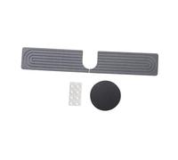 Fenteer 2 Pièces Tapis Drain Diatomite Cuisine Serviette Antidérapante Garde-éclaboussures Absorbant Humidité Adapté pour Cuisine Salle de Bain Buanderie Camp, Gris 60x10cm