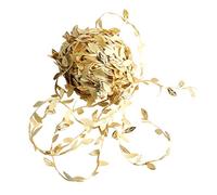 Fenteer 20 m Feuilles Lierre Artificielles en Tissu Plante Décoration Jardin Mariage Noël Maison Soirée Party DIY - Doré/Argenté - Or