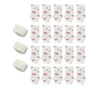 Fenteer 20 Pièces Bottes Chien Antidérapantes Chaussures de Protection Pattes Couvre-Pattes Réglables Imperméables Non-tissées Adaptées Aux Chiens et Chats P, Pink M