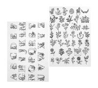 Fenteer 2PCS Supports de Couture à l'eau pour Broderie, Bâton de Transfert pour Motifs, Style B