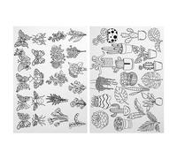 Fenteer 2PCS Supports de Couture à l'eau pour Broderie, Bâton de Transfert pour Motifs, Style C