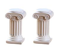 Fenteer 2x Statues de piliers romains Statues de colonnes romaines Sculptures en résine pour intérieur et extérieur, Style C