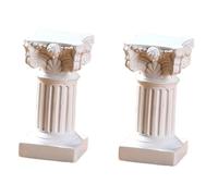 Fenteer 2x Statues de piliers romains Statues de colonnes romaines Sculptures en résine pour intérieur et extérieur, Style B