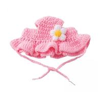 Fenteer 3 Chapeaux de Chat Tricotés à La Main, Accessoire pour Animaux de Compagnie