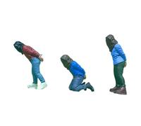 Fenteer 3 Figurines D'otages Miniatures à L'échelle 1:64 pour La Réalisation de Maquettes Architecturales