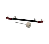 Fenteer 3 Pièces Arbre de Transmission pour Pédale Tige de Connexion pour Grosse Caisse et Connecteur de Rechange Kit avec Battes En Métal Lisse Adapté Aux I, Noir Rouge