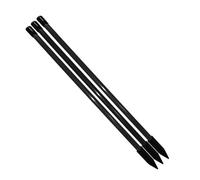 Fenteer 3 Pièces Bâtons D'Alignement Golf Tige Entraînement Swing Correction Posture Accessoire Pratique Matériau Verre Convient à L'Extérieur Enfants Débutan, Noir