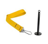 Fenteer 3 Pièces Sangle de Bras de de Musculation Ceinture de Traction Poignée de Main en Nylon Haute Résistance Adapté pour Les Entraînements Ciblés, Jaune