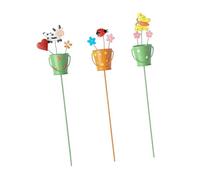 Fenteer 3 Pièces Tuteurs de Jardin Fleurs Métal Décoration Extérieure Résistants Fer Ornements Pot de Plantes pour Terrasse Chemin Maison Balcon, Seau