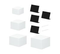 Fenteer 4 Boîtes de Présentation En Acrylique, Cubes Gigognes, Rehausseur de Buffet