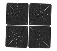 Fenteer 4 Pièces Chicken Nesting Pads Tapis Poulet Doublures pour Boîte à Œufs Matelas Réutilisables en Silicone Souple Adaptés à L'Élevage de Poules, Noir