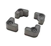 Fenteer 4 Pièces Coussinets Antivibrations Machine à Laver Pieds Antidérapants Support Stabilisateur PP Installation Facile Convient à La Maison, Gris