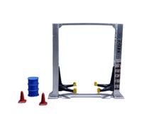 Fenteer 4 Pièces Diorama 1/64 Outils de Maintenance Mobilier de Garage Pont de Levage Accessoires de Scène Ensemble Complet Adapté pour Amateurs de Modélisme, Argent Lift