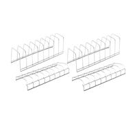 Fenteer 4 Pièces Égouttoir Vaisselle Support Bols Porte Assiettes Range-ustensiles Acier Inoxydable Séchage Efficace Convient Cuisine Compacte Organisation R, Argent