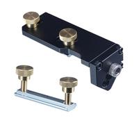 Fenteer 4 Pièces Guide de Perçage Aluminium Outil de Positionnement Gabarit pour Trou Unique Assistant de Perçage Fonction Réglable Adapté Au Travail Du Bois, Noir