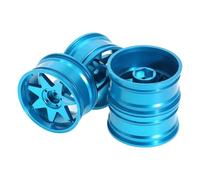 Fenteer 4 Pièces Jantes de Roue Moyeux de Roue 5.2mm Composants de Remplacement Accessoires de Performance Structure Métallique Solide Adapté pour Course sur, Bleu